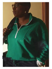 9-1-1: Season 5 Henrietta Wilson Green Half-Zip Sweatshirt