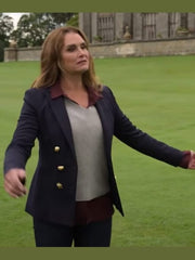 A Castle for Christmas Sophie Brown Blue Blazer