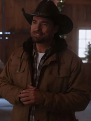 A Royal Montana Christmas 2025 Warren Christie Brown Jacket
