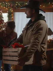 A Royal Montana Christmas 2025 Warren Christie Brown Jacket