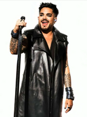 Adam Lambert Roundhouse Leather Coat