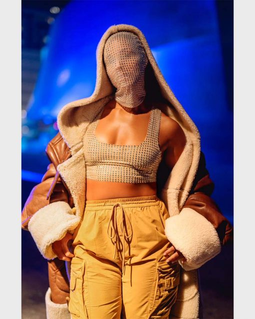 Alicia Keys Shearling Coat