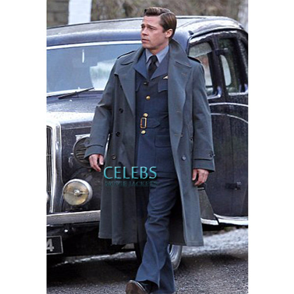 Allied Brad Pitt (Max Vatan) Double Breasted Coat