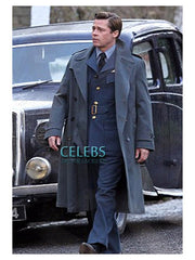Allied Brad Pitt (Max Vatan) Double Breasted Coat