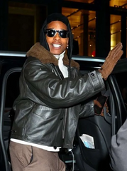 NYC ASAP Rocky Shearling Leather Jacket