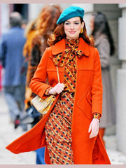 Anne Hathaway Modern Love Lexi Orange Coat