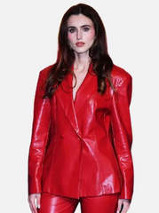 The Beauty Jessica Bruno Leather Blazer