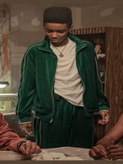 BMF 2021 Myles Truitt Green Velvet Tracksuit