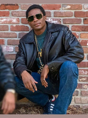 Black Mafia Family Terry Leather Jacket