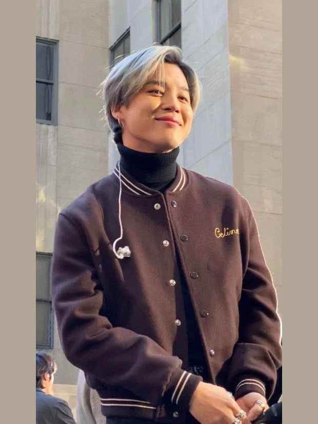 BTS Jimin Wool Bomber Jacket