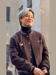 BTS Jimin Wool Bomber Jacket
