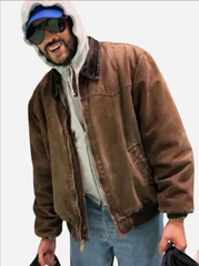 Bad Bunny 2026 Brown Cotton Jacket