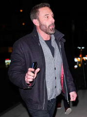 NYC 2026 Ben Affleck Black Jacket
