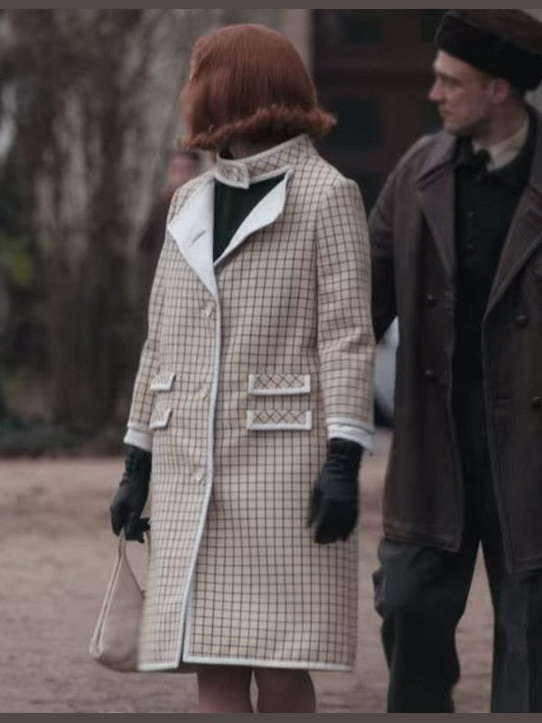 Anya Taylor-Joy The Queen’s Gambit Checkered Coat