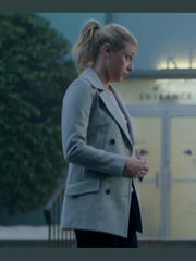 Riverdale S02 Betty Cooper White Double-Breasted Coat