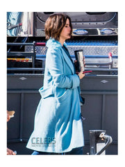 Bird Box Sandra Bullock Blue Coat