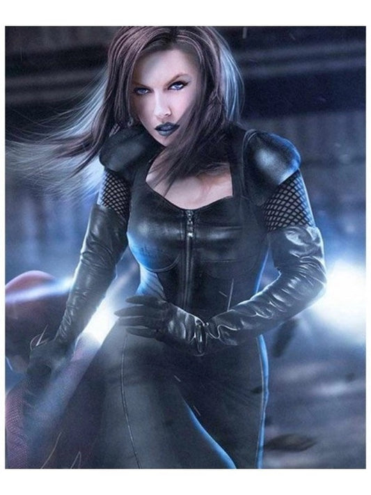 Black Siren Arrow Black Leather Coat