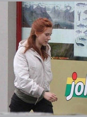 Scarlett Johansson Black Widow White Hooded Jacket