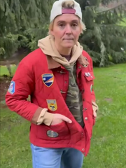 NYC 2026 Brandi Carlile Red Quilted Jacket