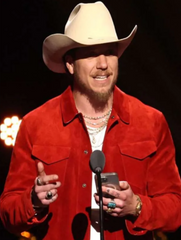 Grammy 2026 Brandon Lake Red Suede Jacket