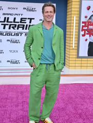 Brad Pitt Bullet Train Green Suit