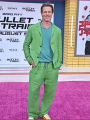 Brad Pitt Bullet Train Green Suit