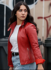 Sheriff Country Amanda Arcuri Leather Jacket