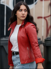 Sheriff Country Amanda Arcuri Leather Jacket