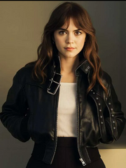 Charlie Harper 2025 Emilia Jones Leather Jacket