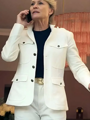 The Girlfriend 2025 Robin Wright White Jacket