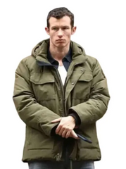 One Night Only 2026 Callum Turner Green Puffer Jacket