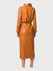 The Flash S07 Iris West Wrap Leather Coat