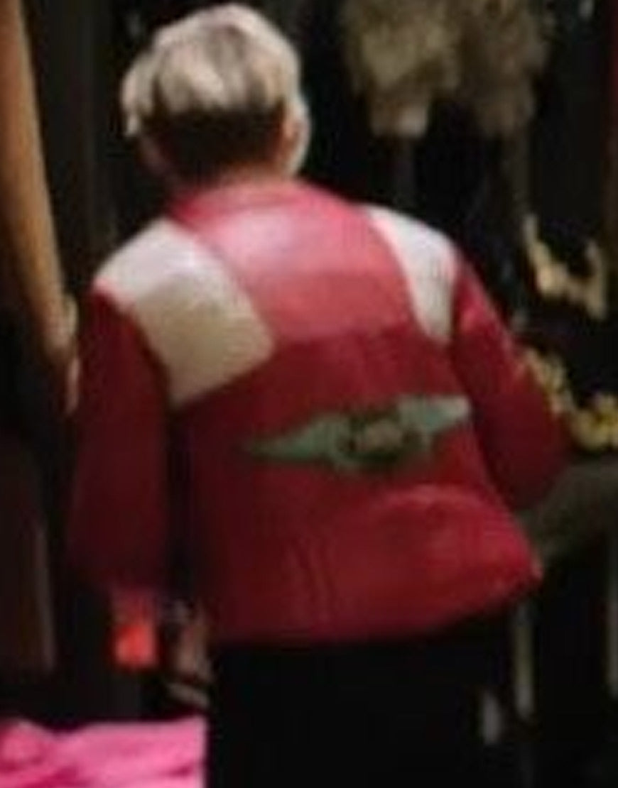 Charlie’s Angels Kristen Stewart Red and White Leather Jacket