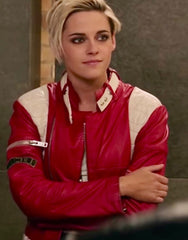 Charlie’s Angels Kristen Stewart Red and White Leather Jacket