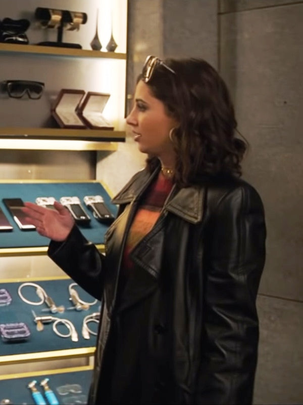 Charlie’s Angels Naomi Scott Black Leather Jacket