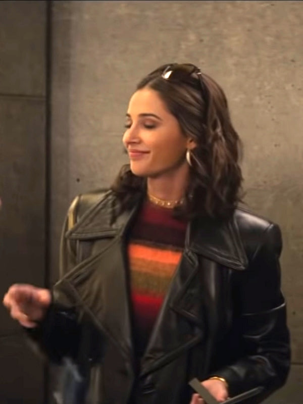 Charlie’s Angels Naomi Scott Black Leather Jacket