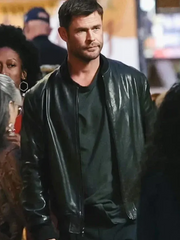 Crime 101 Chris Hemsworth Bomber Jacket