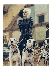 Cruella Emma Stone Black Leather Jacket