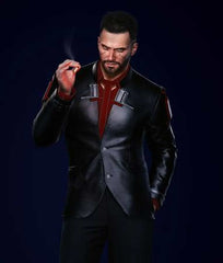 Mens Cyberpunk 2077 V Black Blazer