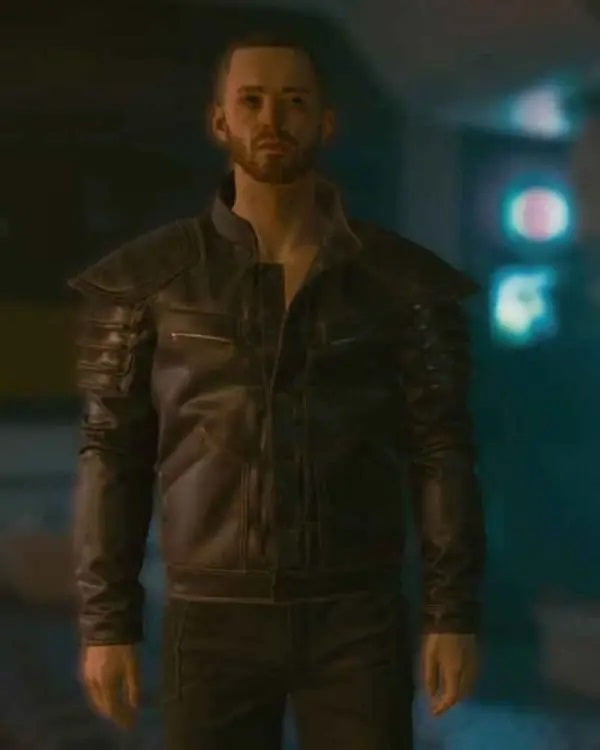 Cyberpunk 2077 Wolf School Leather Jacket