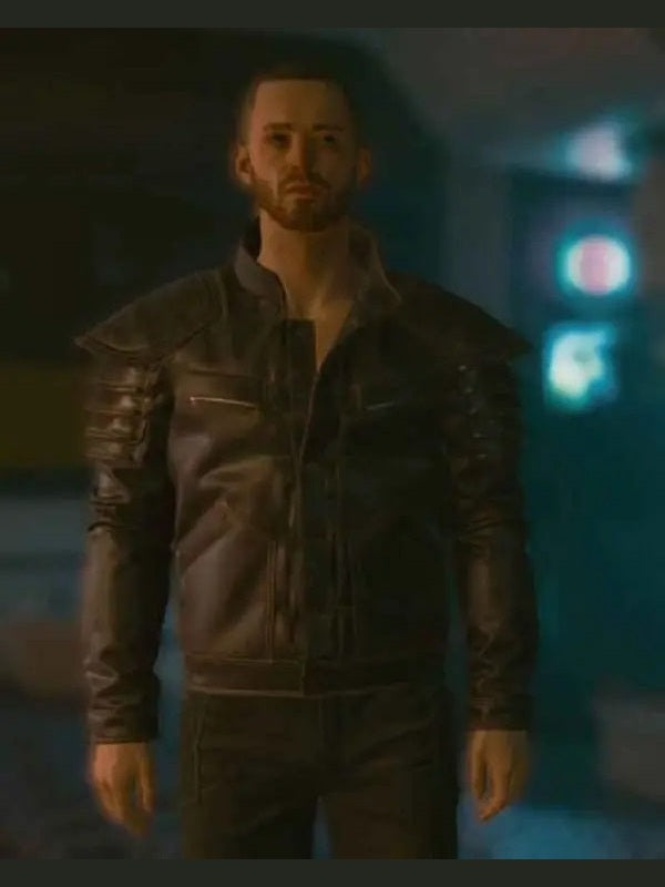 Cyberpunk 2077 Wolf School Leather Jacket