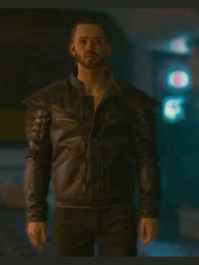 Cyberpunk 2077 Wolf School Leather Jacket