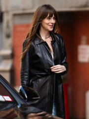Materialists Dakota Johnson Leather Coat