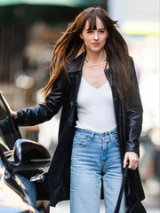 Materialists Dakota Johnson Leather Coat