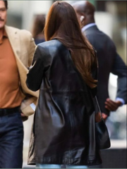 Materialists Dakota Johnson Leather Coat
