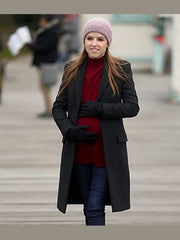 Anna Kendrick Love Life Darby Black Wool-blend Coat