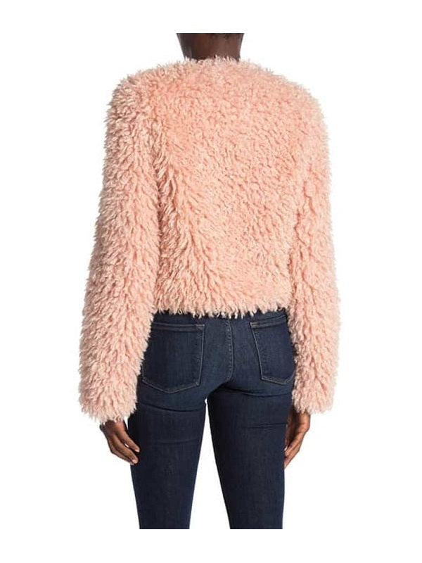 The Equalizer 2021 Delilah McCall Pink Fur Jacket