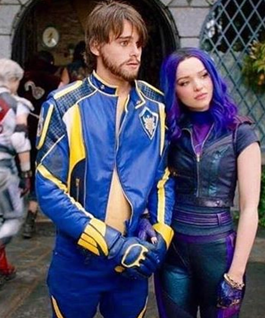 Descendants 3 Mitchell Hope Blue Leather Jacket