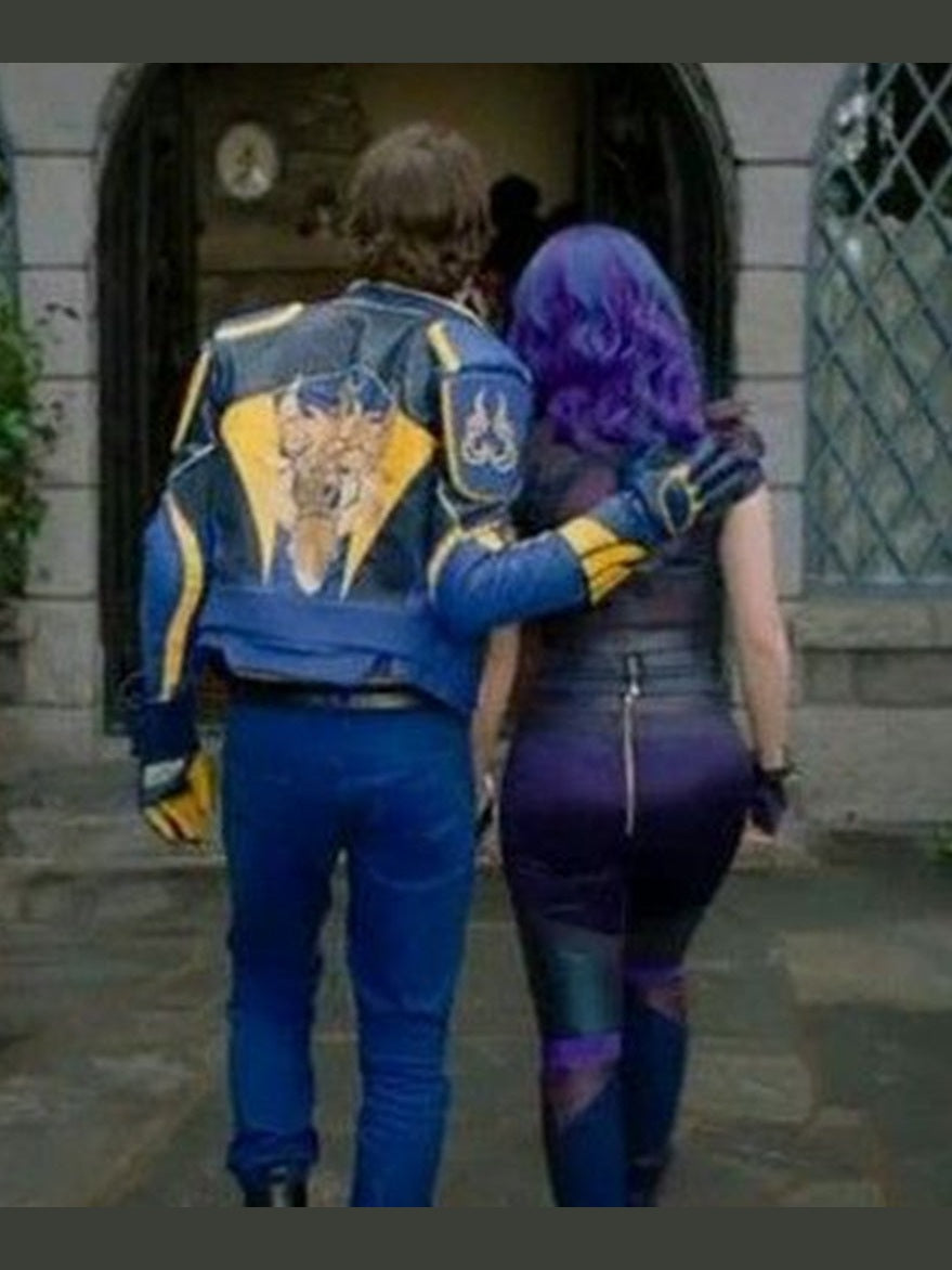 Descendants 3 Mitchell Hope Blue Leather Jacket
