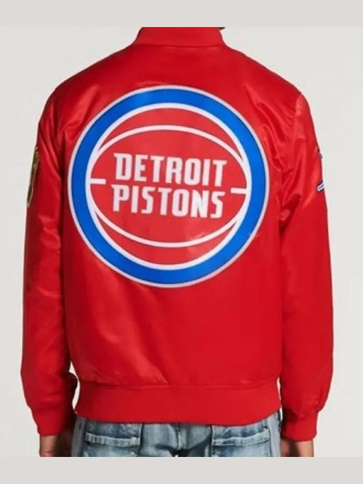 Detroit Pistons Logo Starters Red Jacket